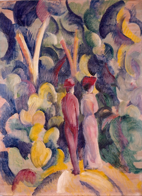 Digital Print - Couple on the Forest Track by August Macke