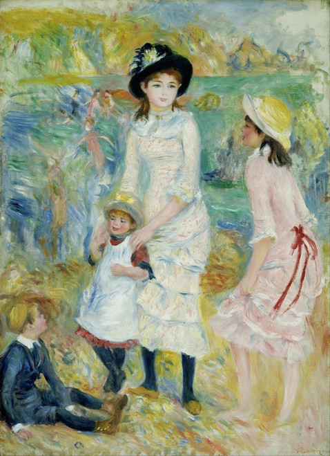 Digital Print - Children on the Seashore, Guernsey by Pierre-Auguste Renoir
