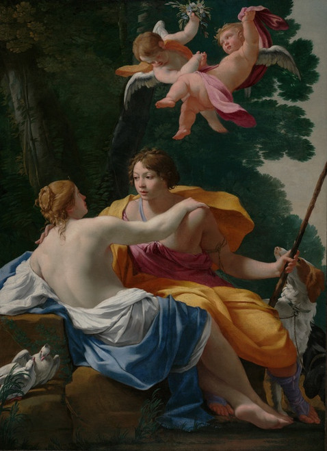 Digital Print - Venus and Adonis by Simon Vouet