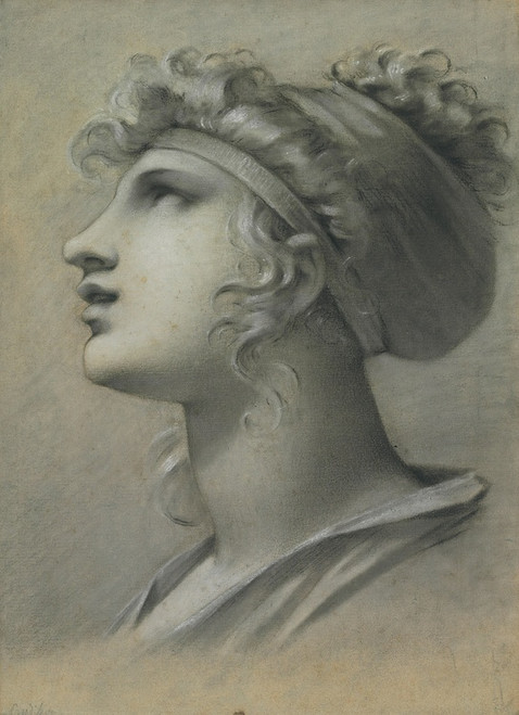 Digital Print - Head of a muse by Pierre-Paul Prud'hon