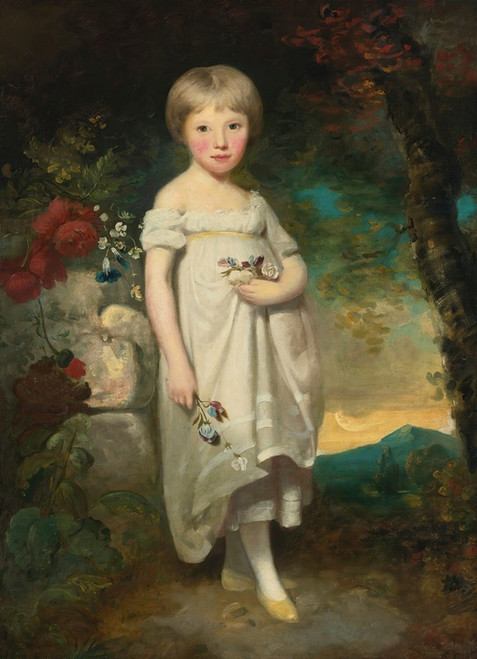 Digital Print - Portrait Of Miss Elizabeth Buckler Standing In A Landscape by Sir William Beechey