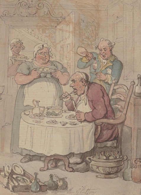 Digital Print - The glutton by Thomas Rowlandson Digital Print - The glutton by Thomas Rowlandson