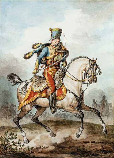 Digital Print - Captain of the 7th hussards, regiment of Mr de Martot by Carle Vernet