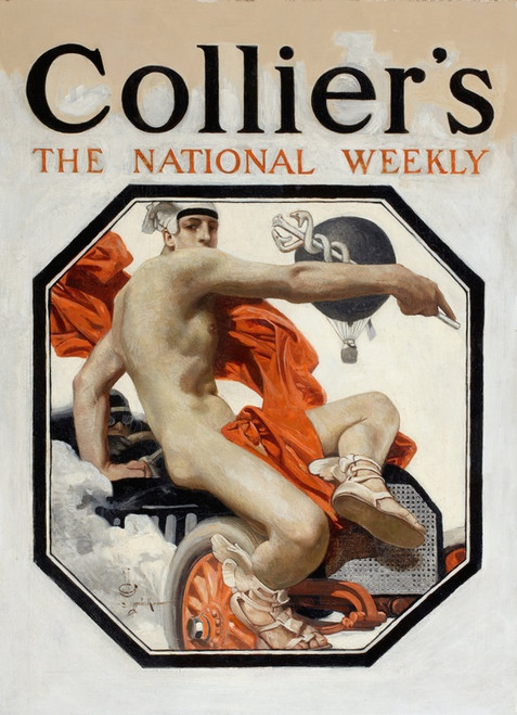 Digital Print - The Speed God Mercury by J.C. Leyendecker