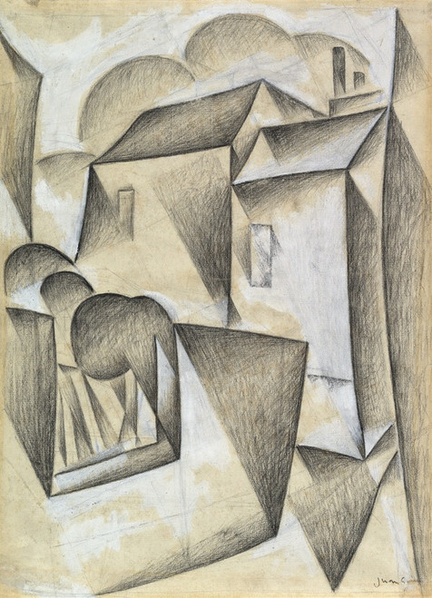 Digital Print - Houses in Paris, Place Ravignan by Juan Gris