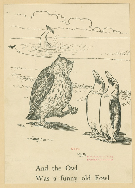 Digital Print - And the owl was a funny old fowl. by Leonard Leslie Brooke