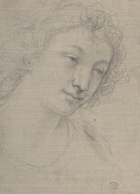 Digital Print - Figure of Young Man or Woman in Bust-length, in Three-Quarter View by Carlo Maratti