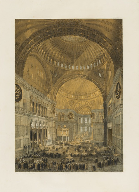 Digital Print - Aya Sofia, Constantinople; as recently restored by order of H. M. the sultan Abdul-Medjid Pl.03 by Gaspare Fossati