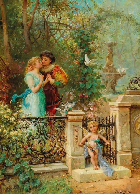 Digital Print - Im Banne Amors by Hans Zatzka