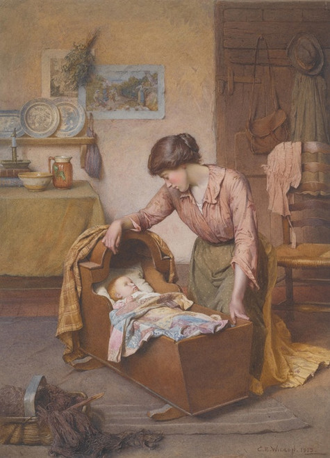 Digital Print - Twixt Sleep and Waking by Charles Edward Wilson