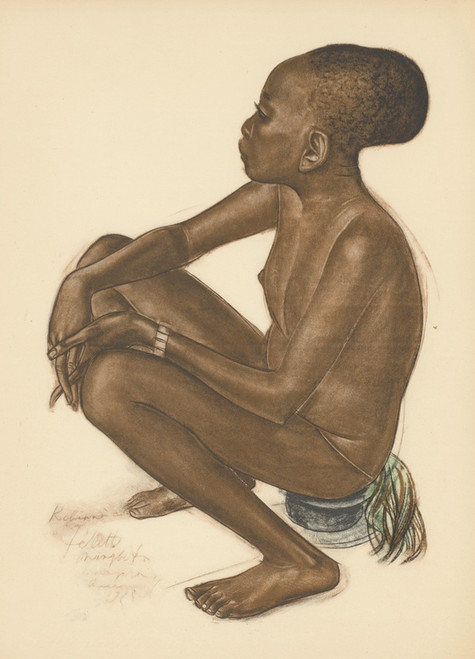 Digital Print - Dessins et peintures d'Afrique pl 34 by Alexandre Jacovleff