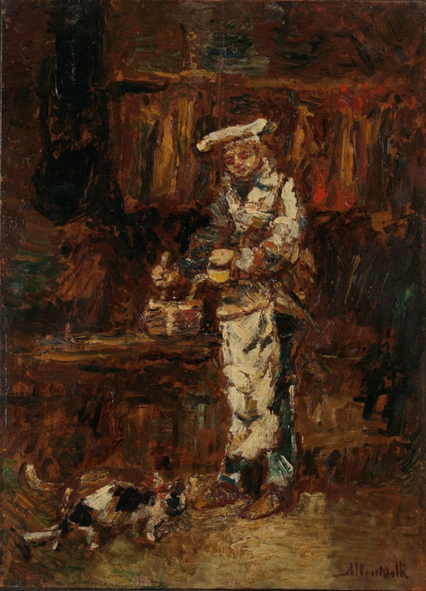 Digital Print - Detail study for 'La Rottisserie des deux Paons' by Adolphe Monticelli