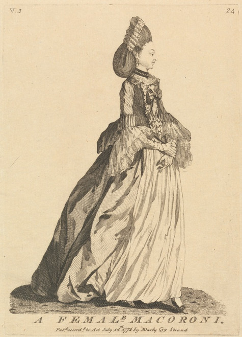 Digital Print - A Female Macaroni by Mary Darly