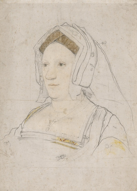 Digital Print - Portrait of an unknown Englishwoman by Hans Holbein The Younger