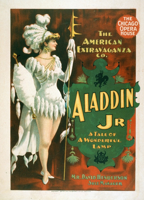 Digital Print - Aladdin Jr. a tale of a wonderful lamp. by Strobridge & Co. Lith.