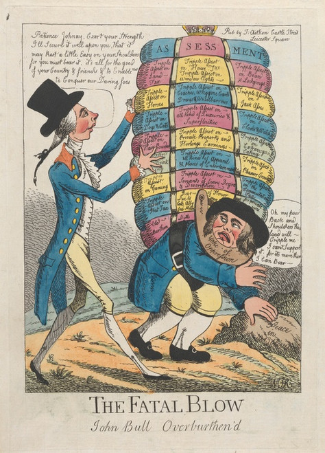 Digital Print - The Fatal Blow, John Bull Overburthen'd by William O'Keefe