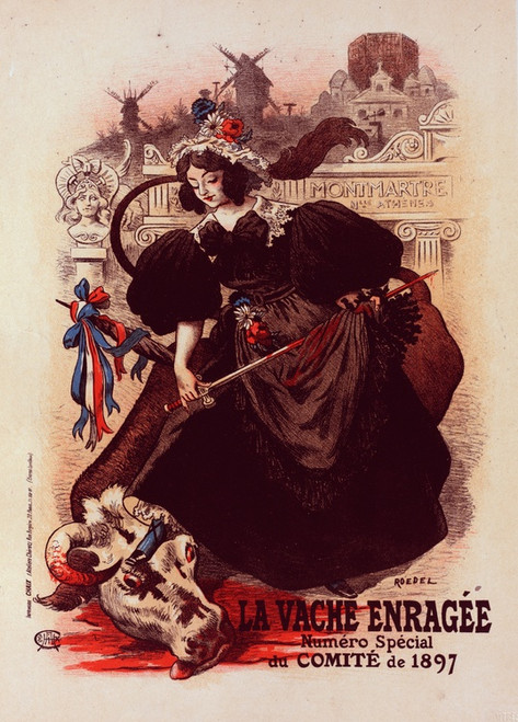 Digital Print - Vache enrage by Auguste Roedel