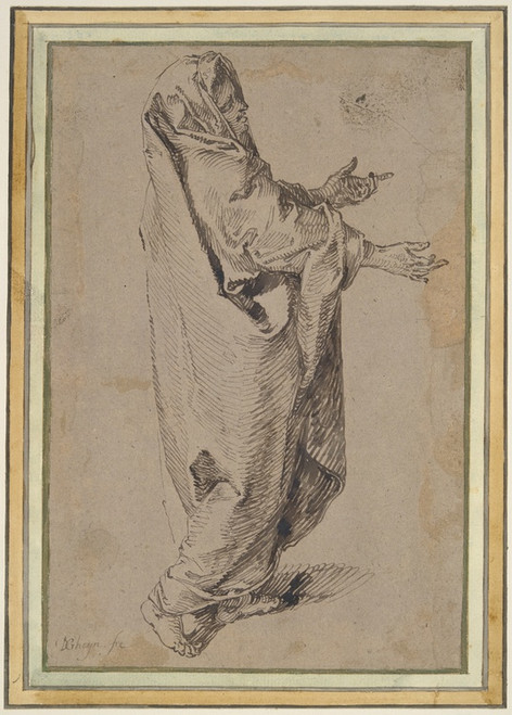 Digital Print - Study for a Standing VirginMary by Jacob de Gheyn II