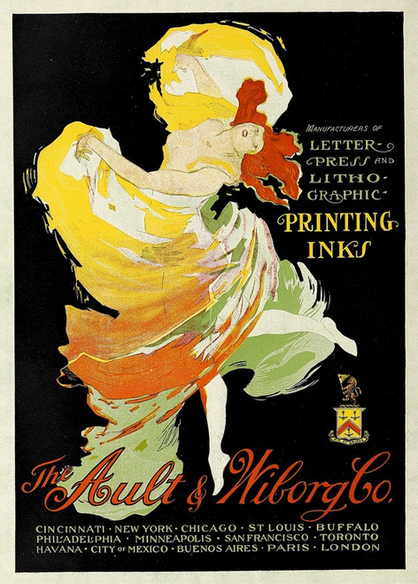 Digital Print - Ault and Wiborg, Ad. 091 by Jules Chret