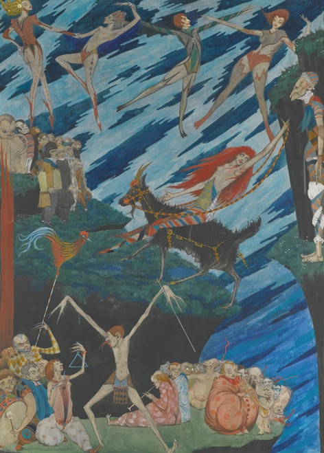 Digital Print - I'll Fly From This Place, With One Bound, To Hell, Or Anywhere, To Leave 'em by Harry Clarke