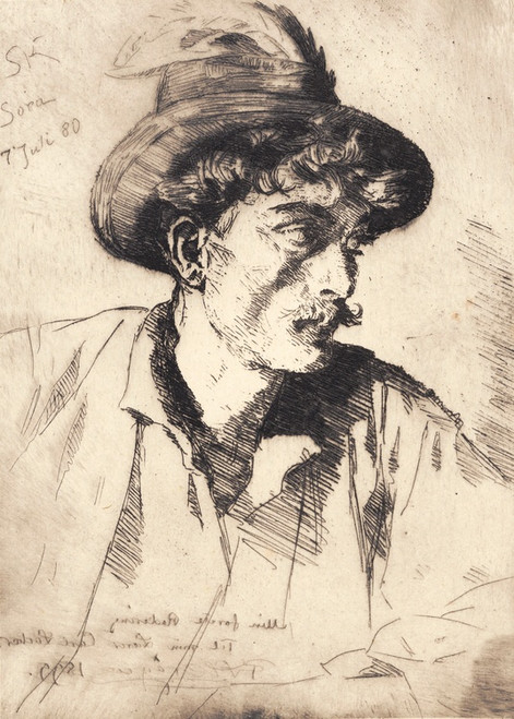 Digital Print - Italiensk landarbejder. Sora by Peder Severin Kryer