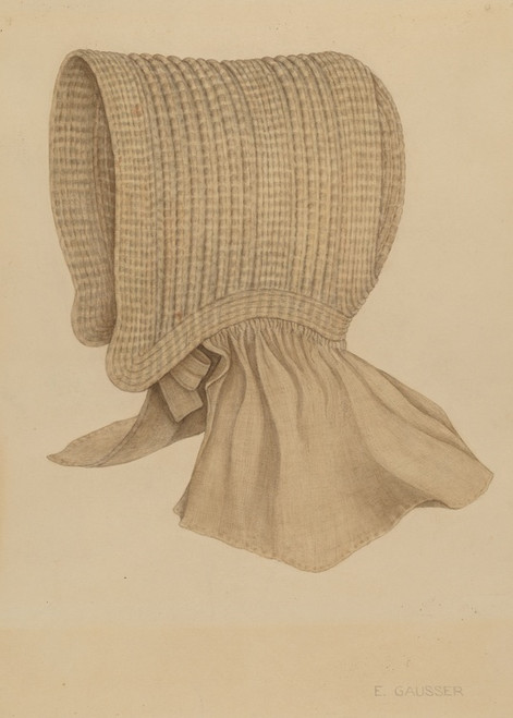 Digital Print - Quaker's Baby Bonnet by Eleanor Gausser
