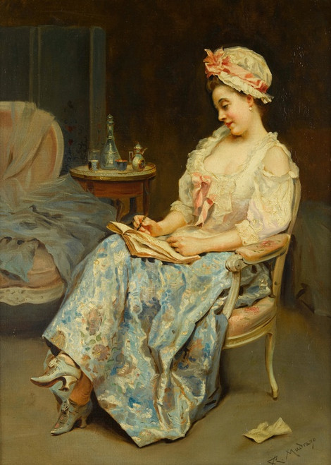 Digital Print - A moment of reflection by Raimundo de Madrazo y Garreta