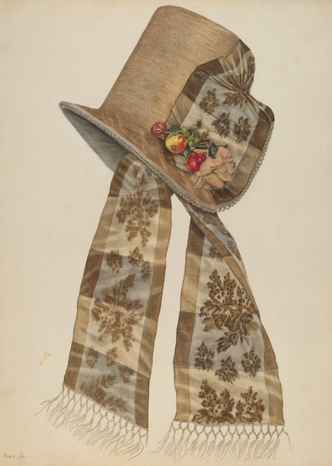 Digital Print - Poke Bonnet by Irene Lawson