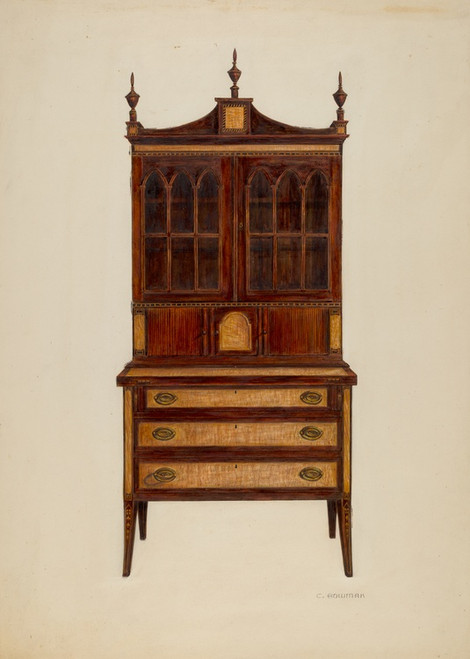 Digital Print - Desk by Charles Bowman