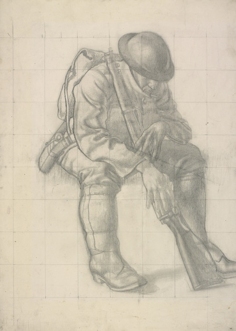 Digital Print - Life Study For Heavy Artillery by Colin Gill