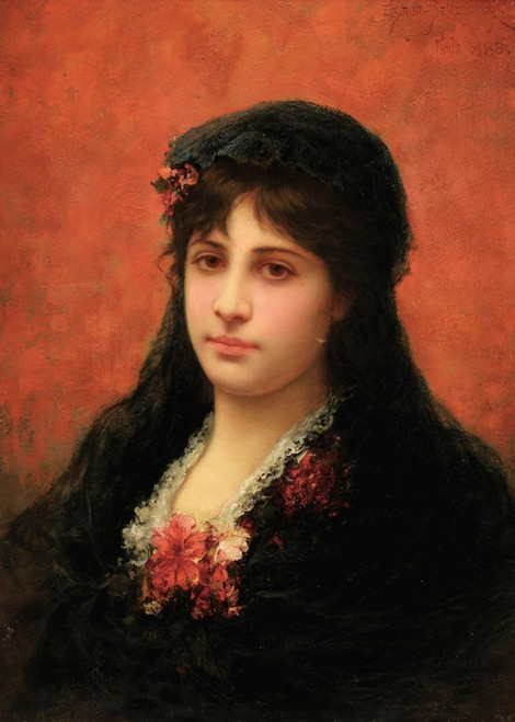 Digital Print - Portrait d'une espagnole by Emile Eisman-Semenowsky