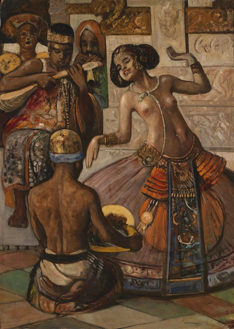 Digital Print - Balinese Dancer by Gyula Tornai