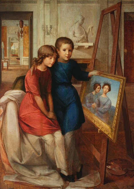 Digital Print - Portrait of Alfred Potocki and Adam Potocki by Wojciech Korneli Stattler