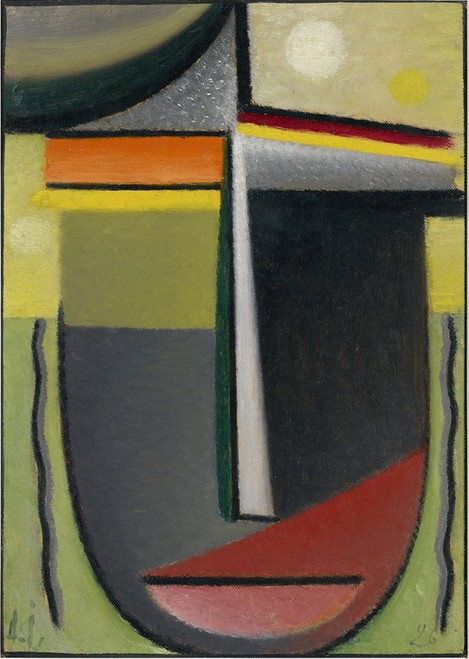 Digital Print - Abstract Head, Inner Vision Green-Gold by Alexej von Jawlensky