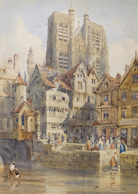 Digital Print - Abbeville, WithThe Church Of St. Vulfran CollegiateBeyond by Thomas Shotter Boys