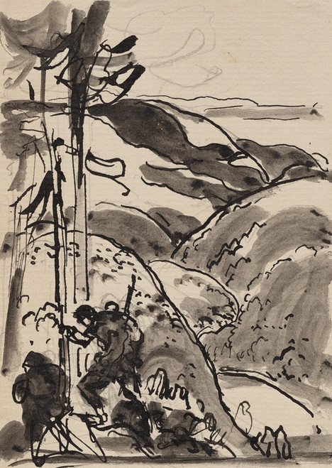Digital Print - Dans les Vosges by Auguste Louis Lepre