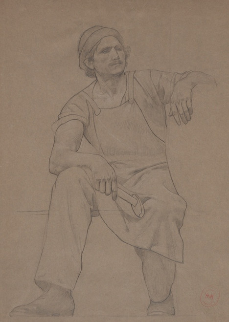 Digital Print - Man with hammer by Henry Siddons Mowbray
