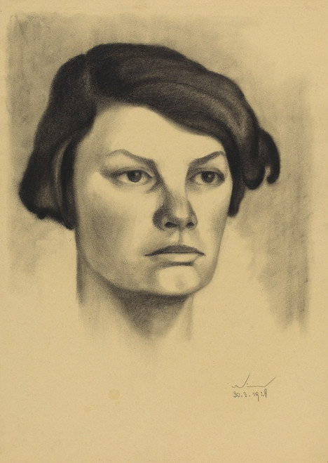 Digital Print - weibliches Portrt VIII by Karl Wiener