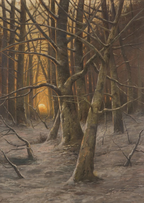 Digital Print - Winter Early Evening by Ludvk Bartk