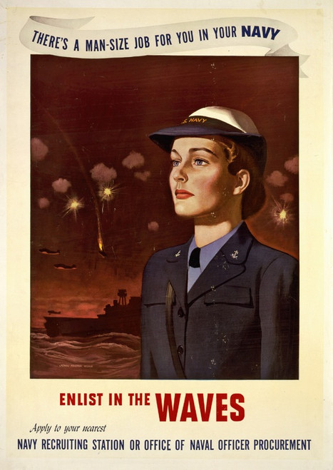 Digital Print - There's a man-size job for you in your Navy, enlist in the WAVES by John Philip Falter