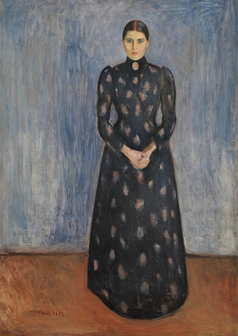 Digital Print - Inger in Black and Violet by Edvard Munch
