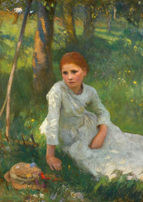 Digital Print - Noon In The Hayfield by Sir George Clausen