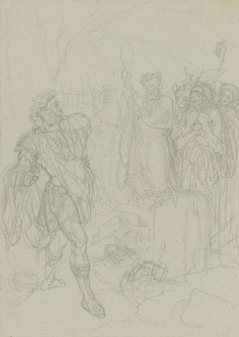 Digital Print - Macbeth with the witches by Ferdinand Fellner