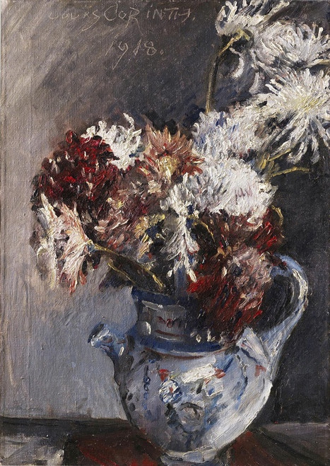 Digital Print - Chrysanthemen im Krug by Lovis Corinth