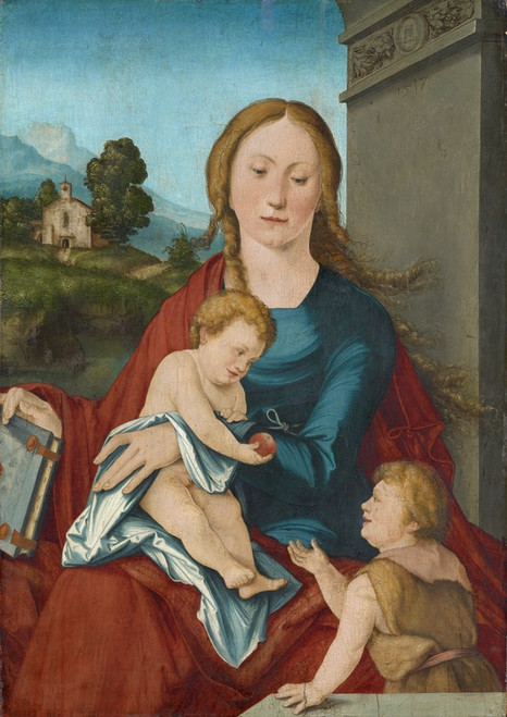 Digital Print - Virgin with Child and the Infant Saint John the Baptist by Hans Leonhard Schufelein