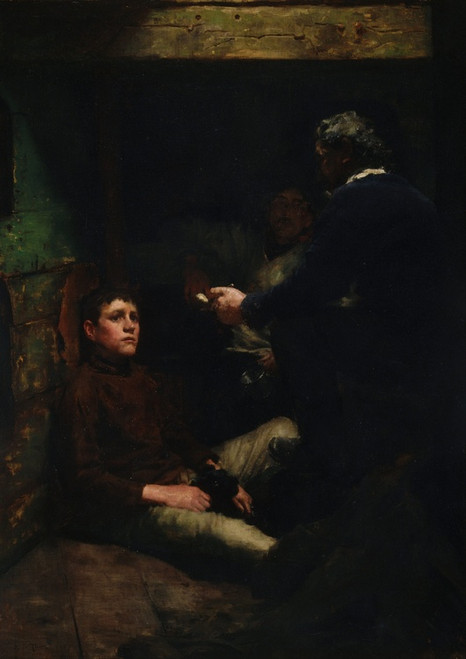 Digital Print - A sailor's yarn by Henry Scott Tuke