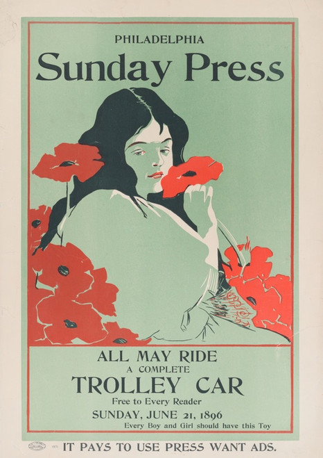 Digital Print - All may ride; a complete trolley car free to every reader, Sunday, Jun. 21, 1896 by George Reiter Brill