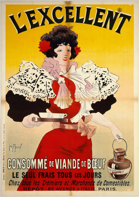 Digital Print - L'excellent,Consomme De Viande De Buf by Georges Meunier