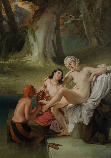 Digital Print - Bathsheba at the bath by Francesco Hayez