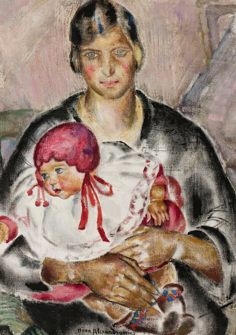 Digital Print - Mother With A Child by Nina Aleksandrowicz